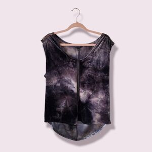 𝅺rock & Republic | Tie Dye Crushed Velvet Tank Top Tee Size L